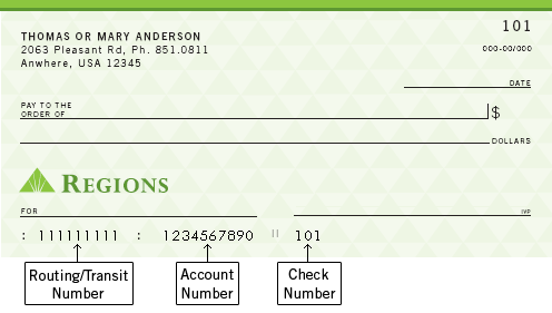 regions bank routing number florida