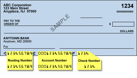 Visions Credit Union routing number on check